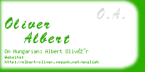 oliver albert business card